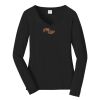 Ladies Long Sleeve Fan Favorite V Neck Tee Thumbnail