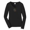 Ladies Long Sleeve Fan Favorite V Neck Tee Thumbnail