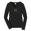 Ladies Long Sleeve Fan Favorite V Neck Tee Thumbnail