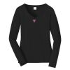 Ladies Long Sleeve Fan Favorite V Neck Tee Thumbnail