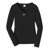 Ladies Long Sleeve Fan Favorite V Neck Tee Thumbnail