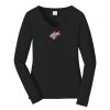 Ladies Long Sleeve Fan Favorite V Neck Tee Thumbnail
