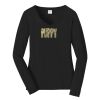 Ladies Long Sleeve Fan Favorite V Neck Tee Thumbnail