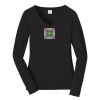Ladies Long Sleeve Fan Favorite V Neck Tee Thumbnail