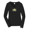 Ladies Long Sleeve Fan Favorite V Neck Tee Thumbnail