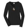 Ladies Long Sleeve Fan Favorite V Neck Tee Thumbnail
