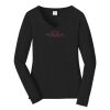Ladies Long Sleeve Fan Favorite V Neck Tee Thumbnail