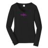 Ladies Long Sleeve Fan Favorite V Neck Tee Thumbnail