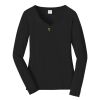 Ladies Long Sleeve Fan Favorite V Neck Tee Thumbnail