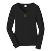 Ladies Long Sleeve Fan Favorite V Neck Tee Thumbnail