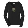 Ladies Long Sleeve Fan Favorite V Neck Tee Thumbnail