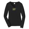Ladies Long Sleeve Fan Favorite V Neck Tee Thumbnail