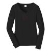 Ladies Long Sleeve Fan Favorite V Neck Tee Thumbnail