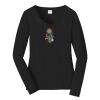Ladies Long Sleeve Fan Favorite V Neck Tee Thumbnail