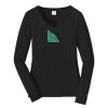 Ladies Long Sleeve Fan Favorite V Neck Tee Thumbnail