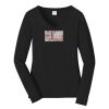 Ladies Long Sleeve Fan Favorite V Neck Tee Thumbnail