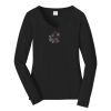 Ladies Long Sleeve Fan Favorite V Neck Tee Thumbnail