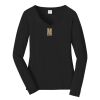 Ladies Long Sleeve Fan Favorite V Neck Tee Thumbnail