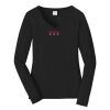 Ladies Long Sleeve Fan Favorite V Neck Tee Thumbnail