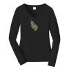 Ladies Long Sleeve Fan Favorite V Neck Tee Thumbnail