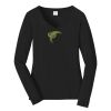 Ladies Long Sleeve Fan Favorite V Neck Tee Thumbnail
