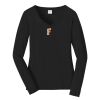 Ladies Long Sleeve Fan Favorite V Neck Tee Thumbnail