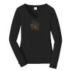 Ladies Long Sleeve Fan Favorite V Neck Tee Thumbnail