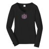 Ladies Long Sleeve Fan Favorite V Neck Tee Thumbnail