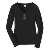 Ladies Long Sleeve Fan Favorite V Neck Tee Thumbnail