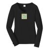 Ladies Long Sleeve Fan Favorite V Neck Tee Thumbnail