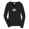 Ladies Long Sleeve Fan Favorite V Neck Tee Thumbnail