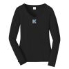 Ladies Long Sleeve Fan Favorite V Neck Tee Thumbnail
