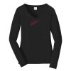 Ladies Long Sleeve Fan Favorite V Neck Tee Thumbnail
