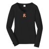 Ladies Long Sleeve Fan Favorite V Neck Tee Thumbnail