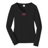 Ladies Long Sleeve Fan Favorite V Neck Tee Thumbnail