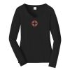 Ladies Long Sleeve Fan Favorite V Neck Tee Thumbnail