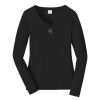 Ladies Long Sleeve Fan Favorite V Neck Tee Thumbnail