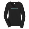 Ladies Long Sleeve Fan Favorite V Neck Tee Thumbnail