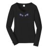 Ladies Long Sleeve Fan Favorite V Neck Tee Thumbnail