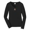 Ladies Long Sleeve Fan Favorite V Neck Tee Thumbnail