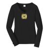 Ladies Long Sleeve Fan Favorite V Neck Tee Thumbnail