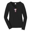 Ladies Long Sleeve Fan Favorite V Neck Tee Thumbnail