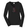 Ladies Long Sleeve Fan Favorite V Neck Tee Thumbnail