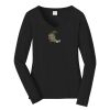 Ladies Long Sleeve Fan Favorite V Neck Tee Thumbnail