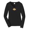 Ladies Long Sleeve Fan Favorite V Neck Tee Thumbnail