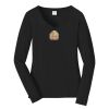 Ladies Long Sleeve Fan Favorite V Neck Tee Thumbnail