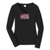 Ladies Long Sleeve Fan Favorite V Neck Tee Thumbnail