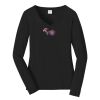 Ladies Long Sleeve Fan Favorite V Neck Tee Thumbnail
