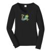 Ladies Long Sleeve Fan Favorite V Neck Tee Thumbnail
