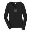 Ladies Long Sleeve Fan Favorite V Neck Tee Thumbnail